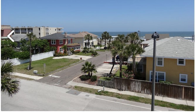 Ocean view from second floor, unit #2, Cottages at Jax Beach